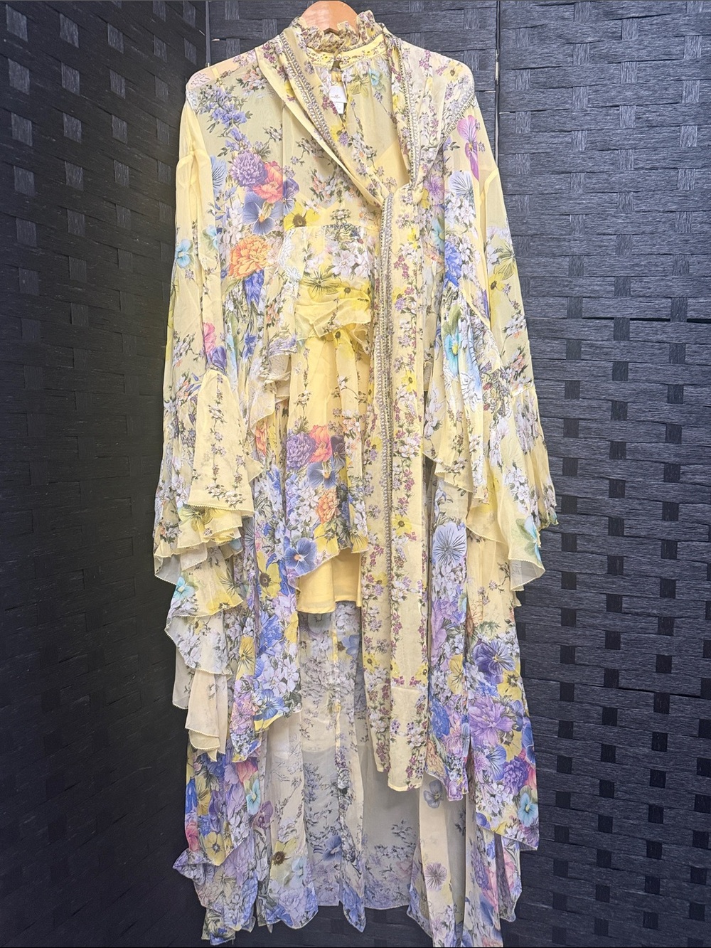 Camilla
Embellished asymmetric silk georgette maxi dress - Picture 4 of 7